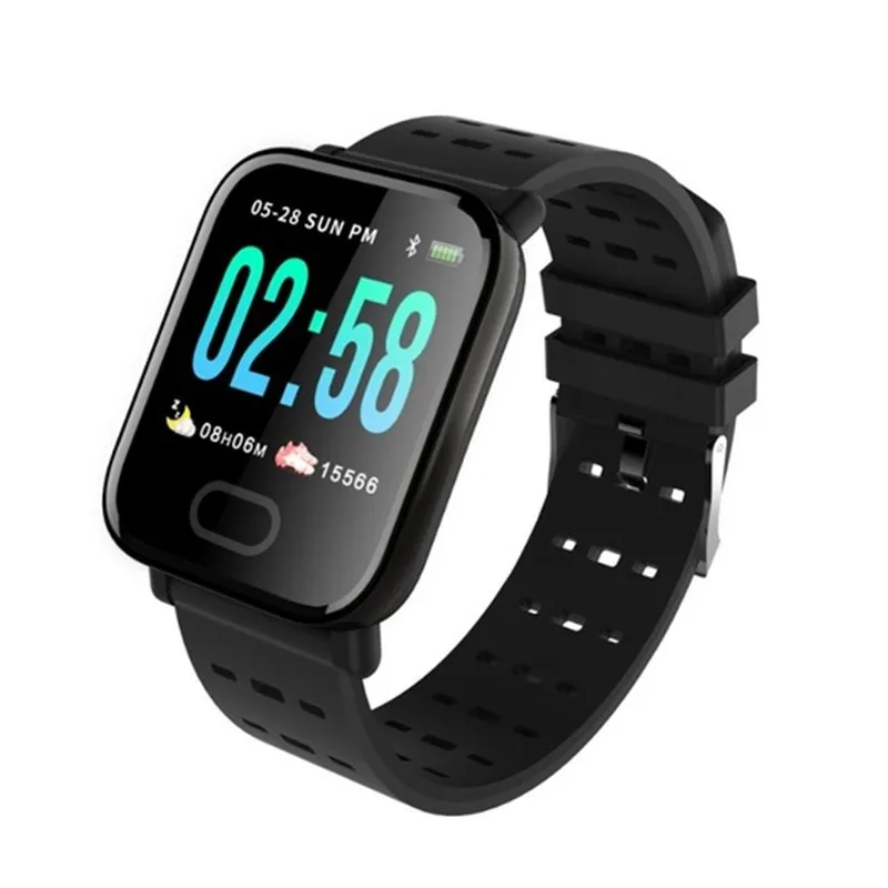 A6, цветной экран, кровяное давление, спортивные Смарт-часы, пульсометр, фитнес-трекер, для мужчин и женщин, Смарт-часы для IOS, Android