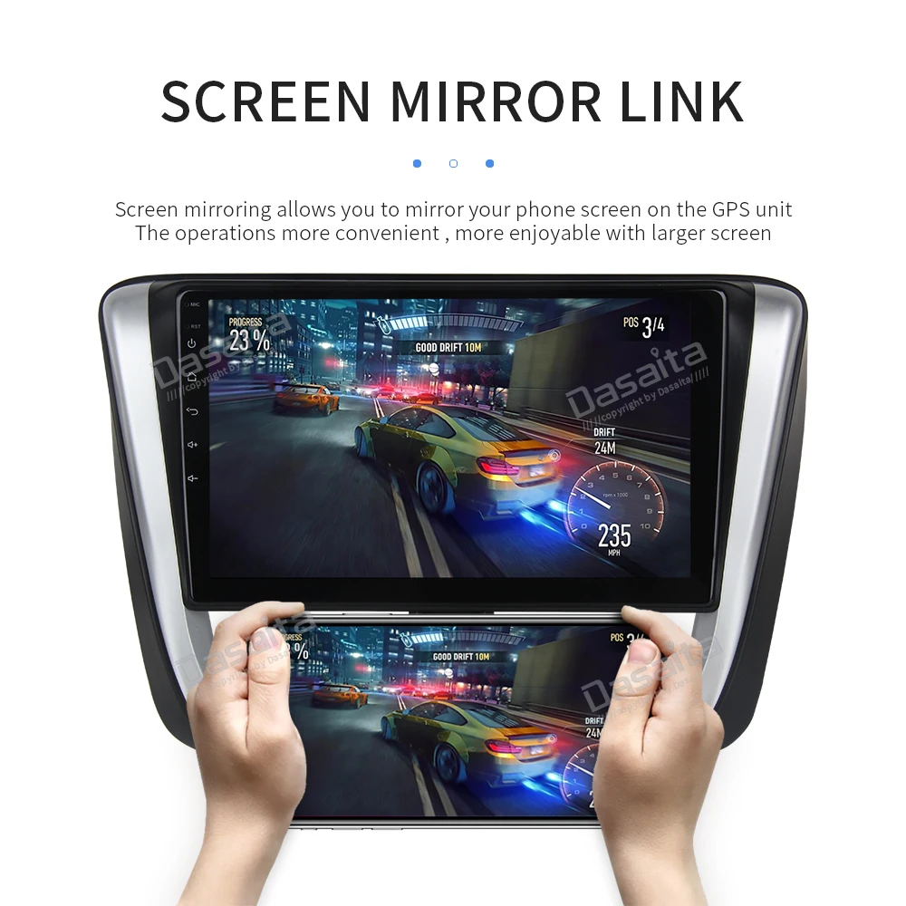Cheap Dasaita Android 9.0 Car Mutimedia for Toyota Vios Yaris Radio 2017 10.2" IPS Touch Screen Octa Core 32G ROM 1024*600 MP3 RDS 15