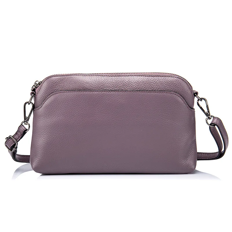 

Genuine Leather Bag Legit Female Violet Mini Shoulder Bag Simple Small Cross Pack Women Thin Clutch Bag Blue Mobile Phone Bag