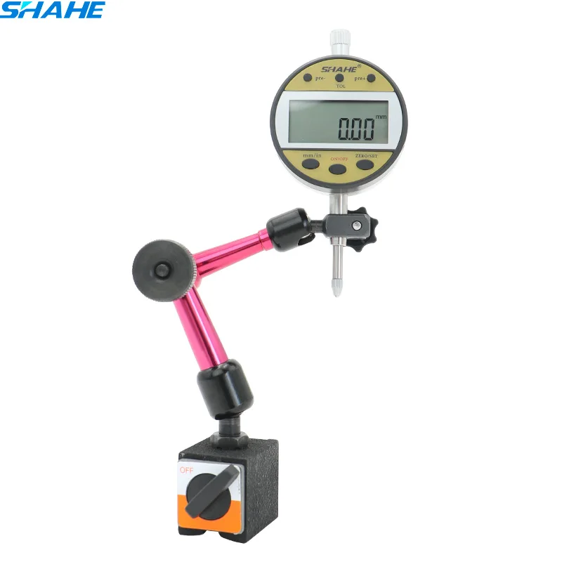 

SHAHE Mini Magnetic force 15kg Mini Universal Flexible Magnetic Base Holder Stand & Digital Indicator Tools (2 in 1)