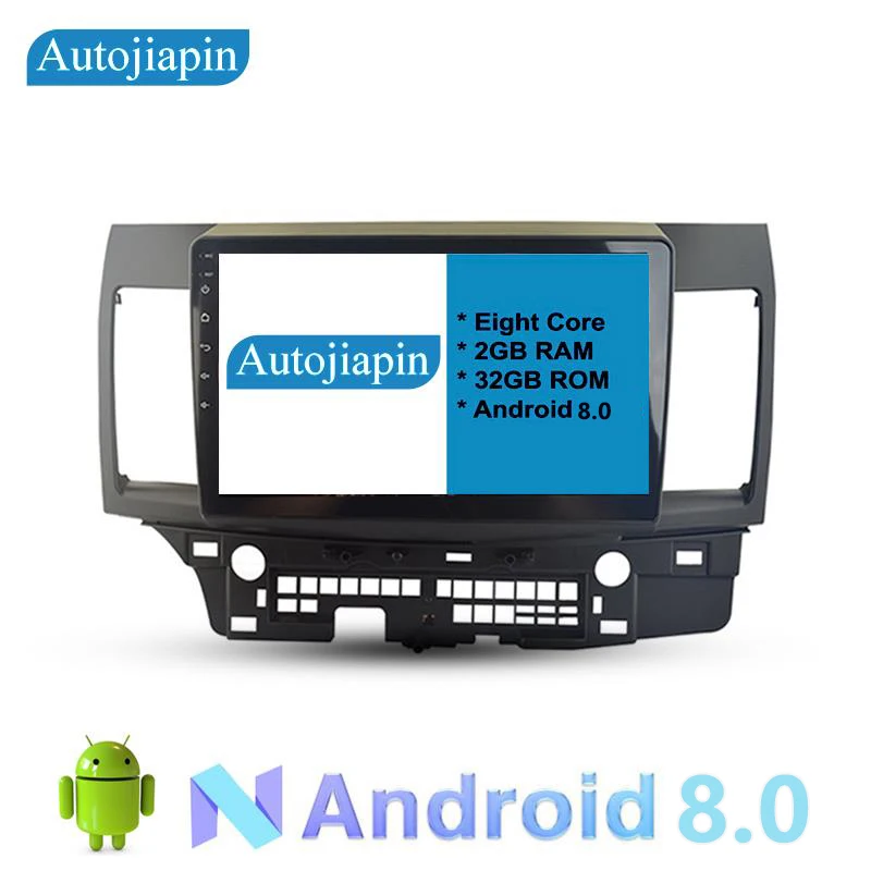 Best AUTOJIAPIN 10.1" Eight Core Android 8.0 2G RAM 1024*600 Car GPS navigation For MITSUBISH LANCER 2007 With Car Stereo Radio DAB 0