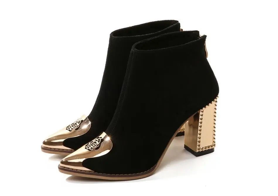 

Autumn and winter new fashion thick bottom short tube leather with Martin boots