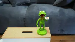 Каучуковая фигурка модель игрушки MUPPETS KERMIT лягушка