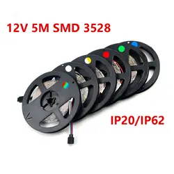 Светодиодный RGB полосы света SMD 2835 12 V гибкий, светодиодный RGB ленты 5 M 300 светодиодный s без Водонепроницаемый лента гибкая лента веревку