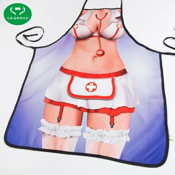 

Sexy Kithen Apron Dinner Party Cleaning women Apron Kitchen for Women Funny Costumes Chef Gift Cotton Apron Funny