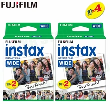 40 пленок Fujifilm Instax Wide Instant White Edge для камеры Fuji 100 200 210 300 500AF lomographic photo