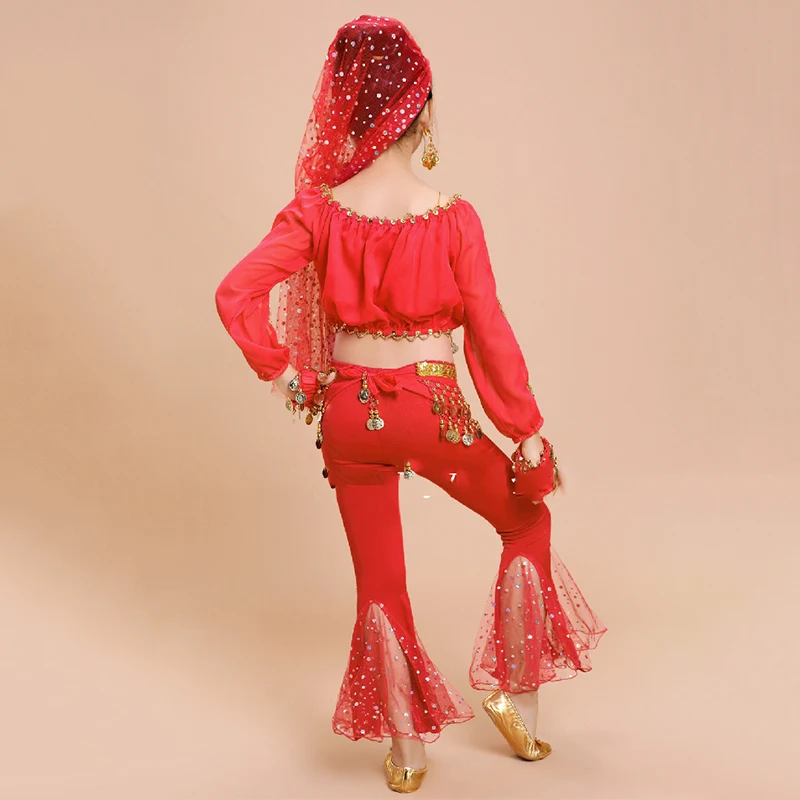 Костюм для танца живота Bellydance профессиональный костюм девочек с длинными