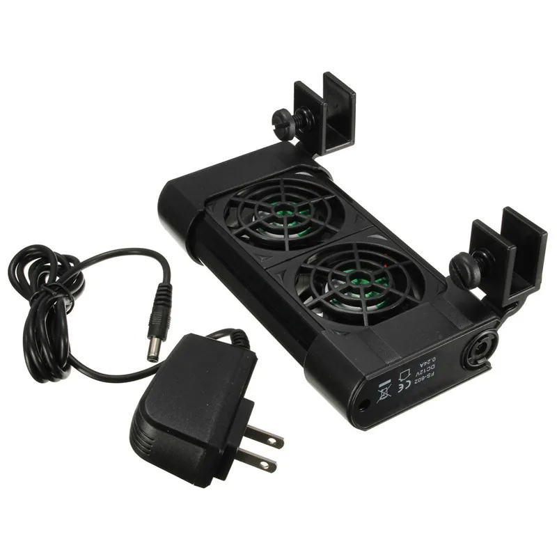 

New Arrival New Cooling Coldwind Twin Two 2 Fans Aquarium Chillers For Fish Tank 80L DV 12V