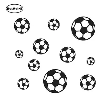 

HotMeiNi 23 Football Soccer Ball Boys Wall Stickers Car Window Truck Bumper Auto SUV Door Vinyl Decal Set Black/Sliver