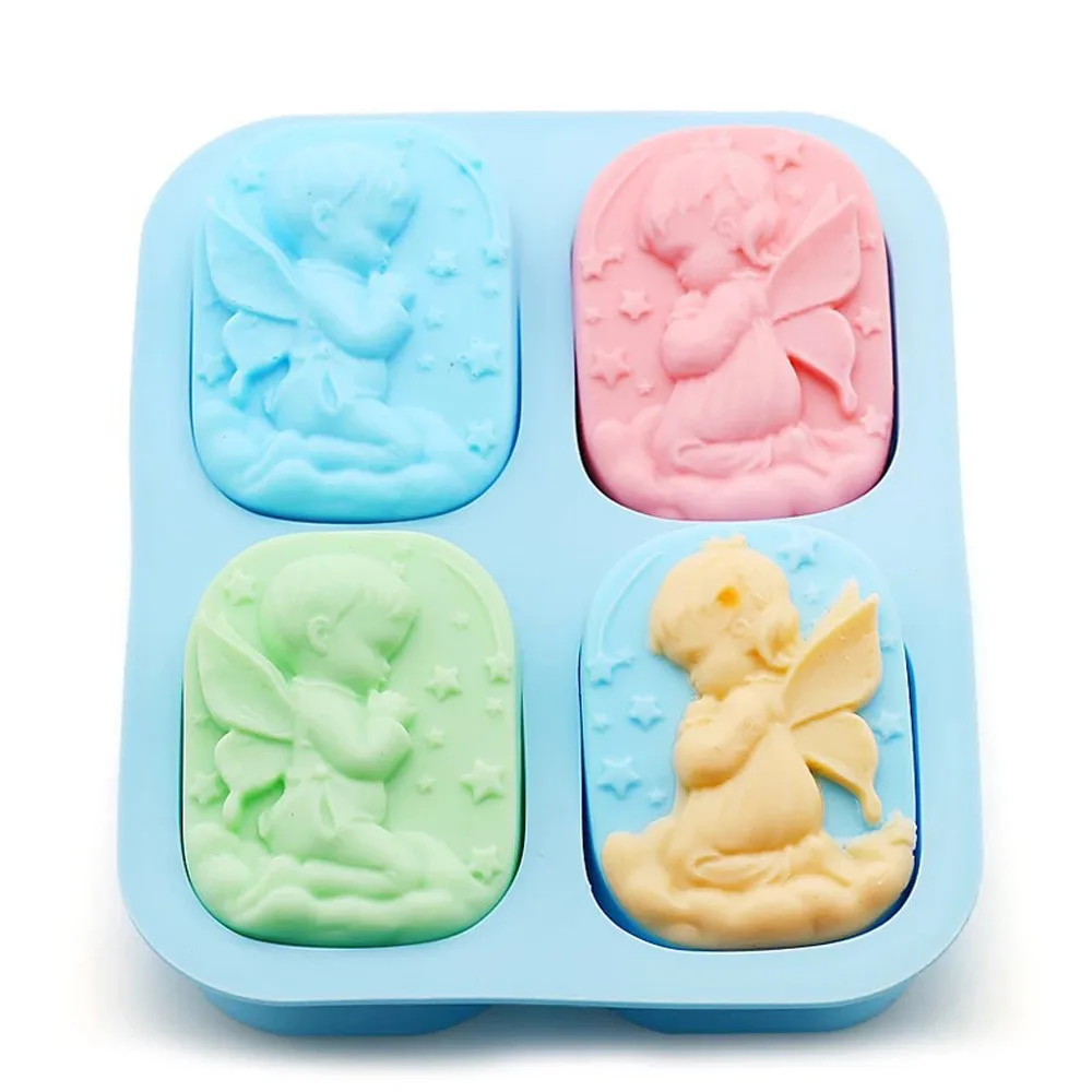 Soap Making Mold 6 Cavity Plain Basic Rectangle Silicone Mould For