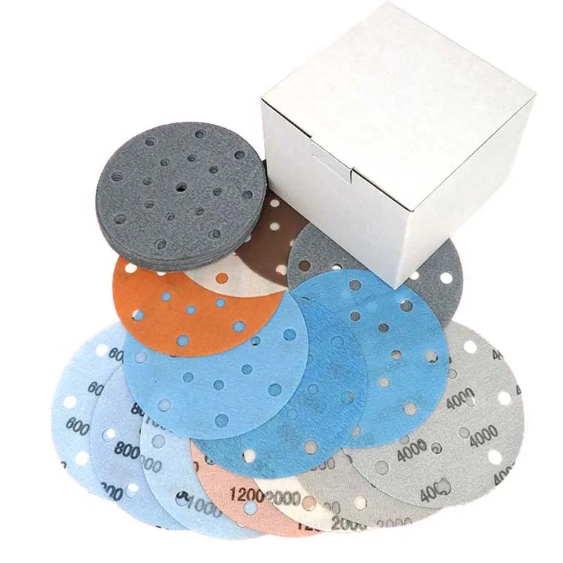 

6Inch 17 holes FV Superfine Sanding Disc Waterproof Sandpaper 600- 4000 Grits for Wet or Dry Automotive Polishing(Pack of 10)
