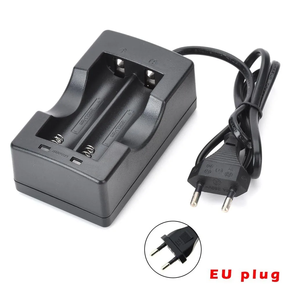 EU US Plug Dual Slot 18650 зарядное устройство литиевая батарея зарядное устройство для фонарика 18650 литий-ионных батарей 18650 зарядное устройство