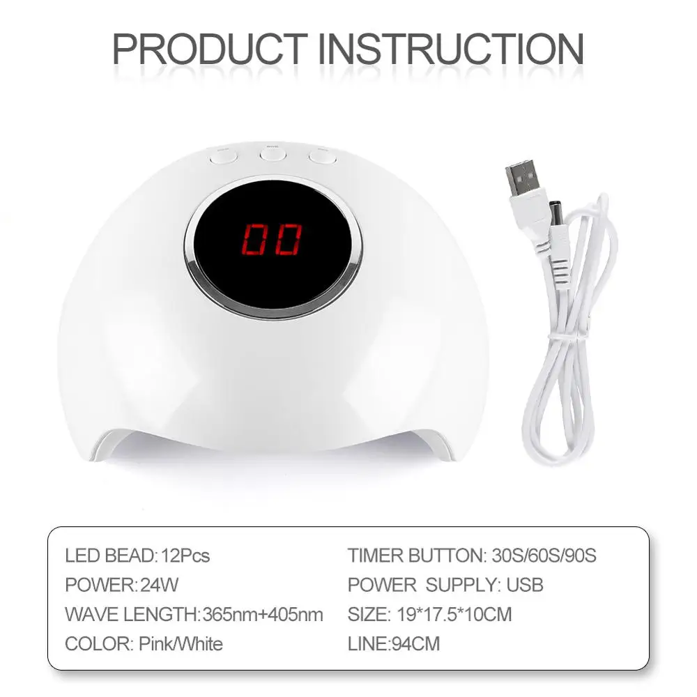 Цена COSCELIA акриловый набор для ногтей с 24 Вт лампой УФ гель маникюрный набор Инструменты для маникюра Набор для гель лака инструменты для маникюр...