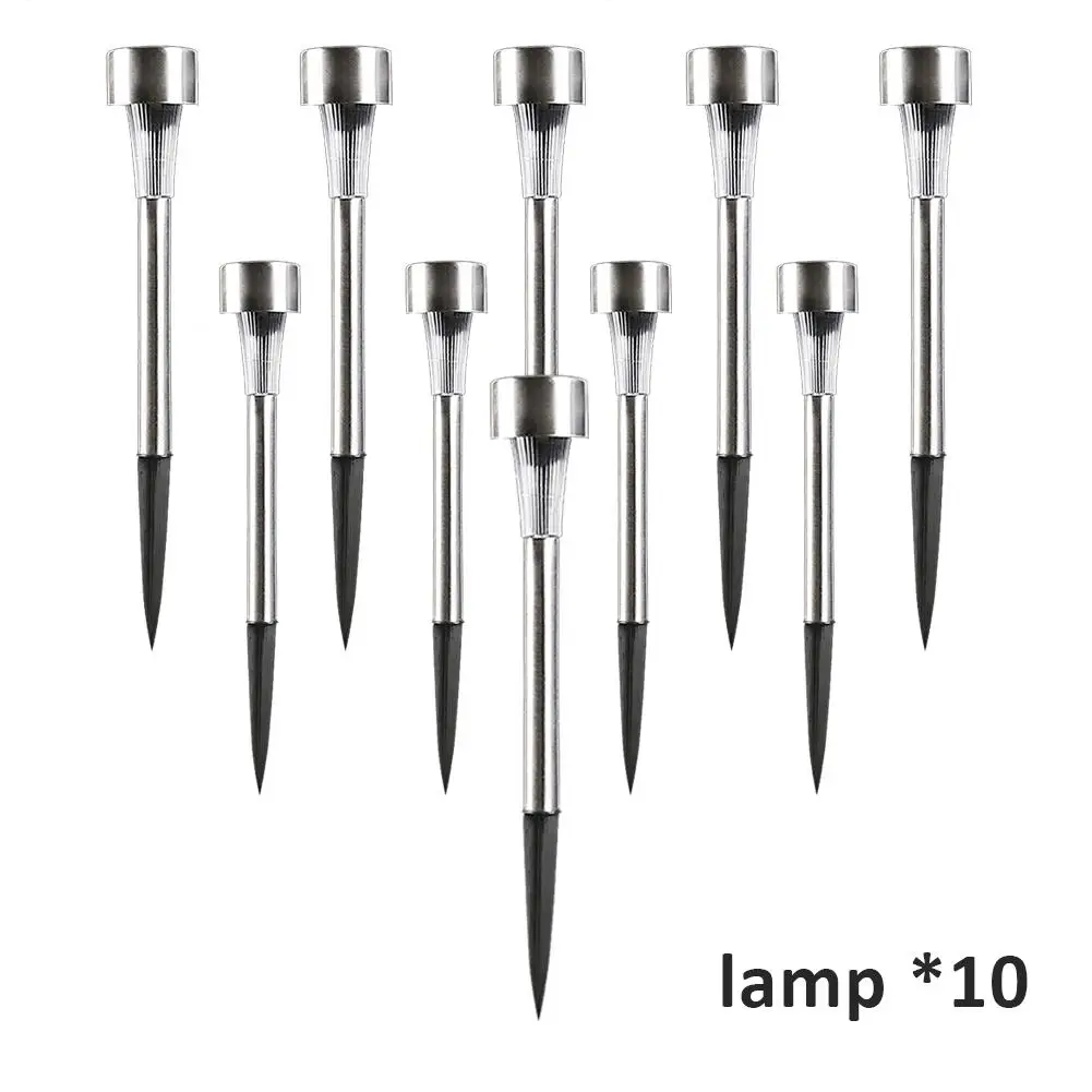 

10 / Batch LED Stainless Steel Solar 3.7 V Lawn Outdoor Solar IP65 Waterproof Cover Lamp Garden Landscape Lawn Lamp