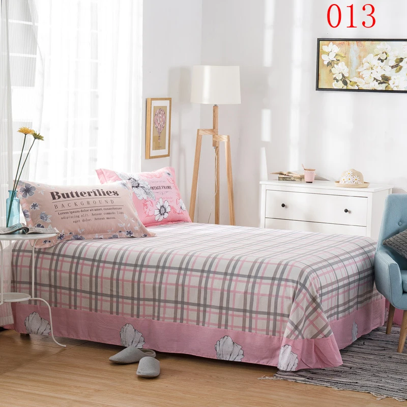Buy Plaid Bedroom Single Bed Sheet Double Cotton Bed