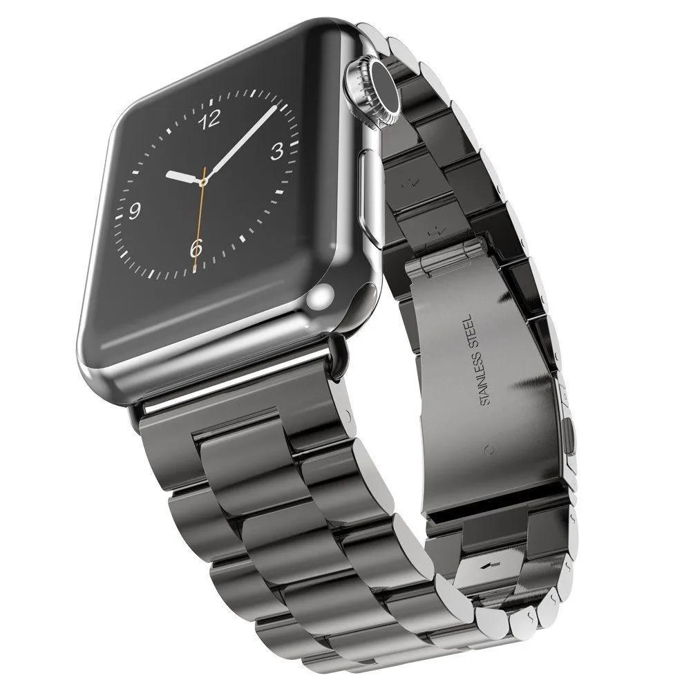 Ремешок из нержавеющей стали для Apple Watch Band 42 мм 38 44 40 металлический звеньевой