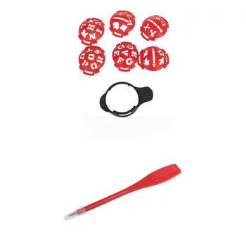 

LOT 6 Multi Template Golf Linear Ball Marker +10x Golf Scoring Card Pen Pencils