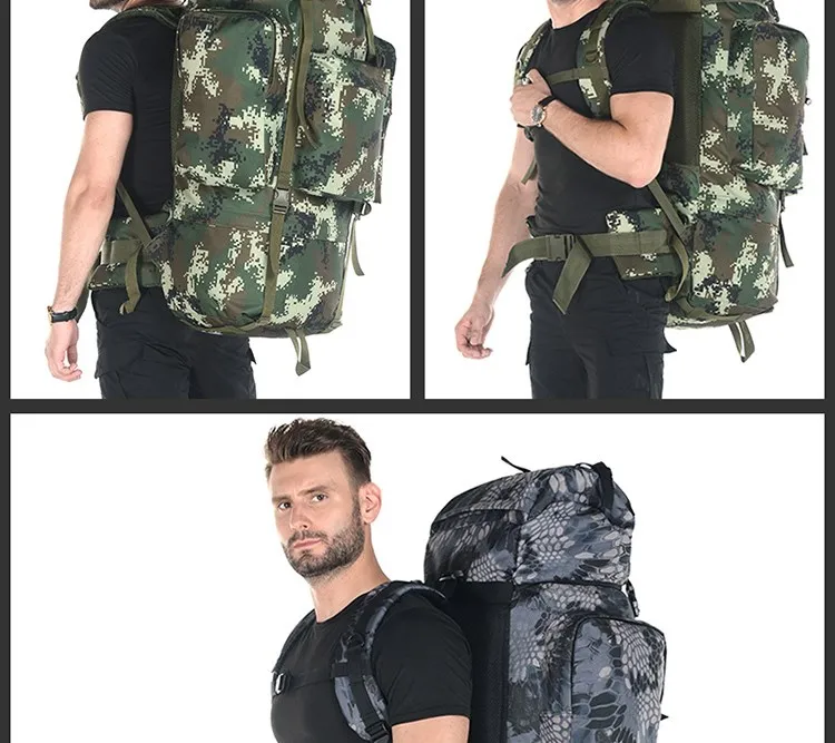 Брендовый Рюкзак высокой емкости с кронштейном, профессиональная альпинистская сумка 100л, модный рюкзак для путешествий, многофункциональная сумка
