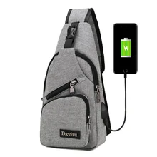 4 цвета USB парусиновый нагрудный мини рюкзак защита от кражи дорожная сумка через плечо сумки для отдыха для женщин мужчин