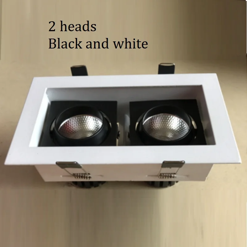 LukLoy LED Recessed Ceiling Down light 1 head Multi-head COB Spotlight for Shopping Mall Hotel Lobby Living Room Clothing shop