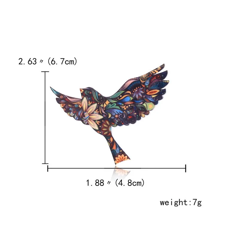 Модная брошь, Акриловые Броши с птицами для женщин, нагрудная булавка, хиджаб, брошь, брошь, аксессуары, рождественские подарки, детские ювелирные изделия