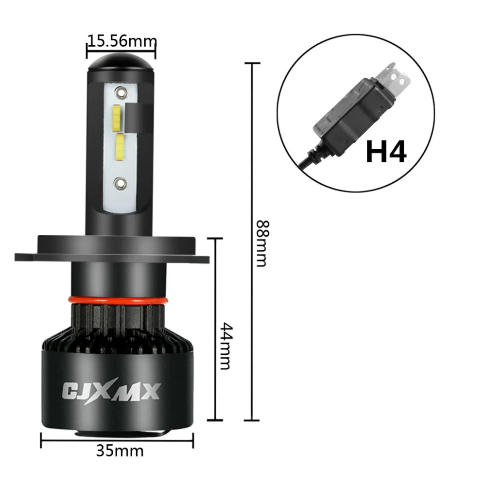 CJXMX H7 светодиодные, под шину CANBUS, для автомобиля лампы H4 H8 H9 H11 светодиодный лампы 8000LM/комплект 60 W авто фары 12 V 24 V 6500 K автомобильных фар лампа