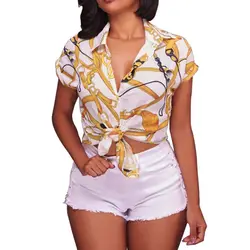 2019 женские сексуальные v-образный вырез цветочный принт женские блузки рубашки повседневные с длинным рукавом винтажные Бохо Топы