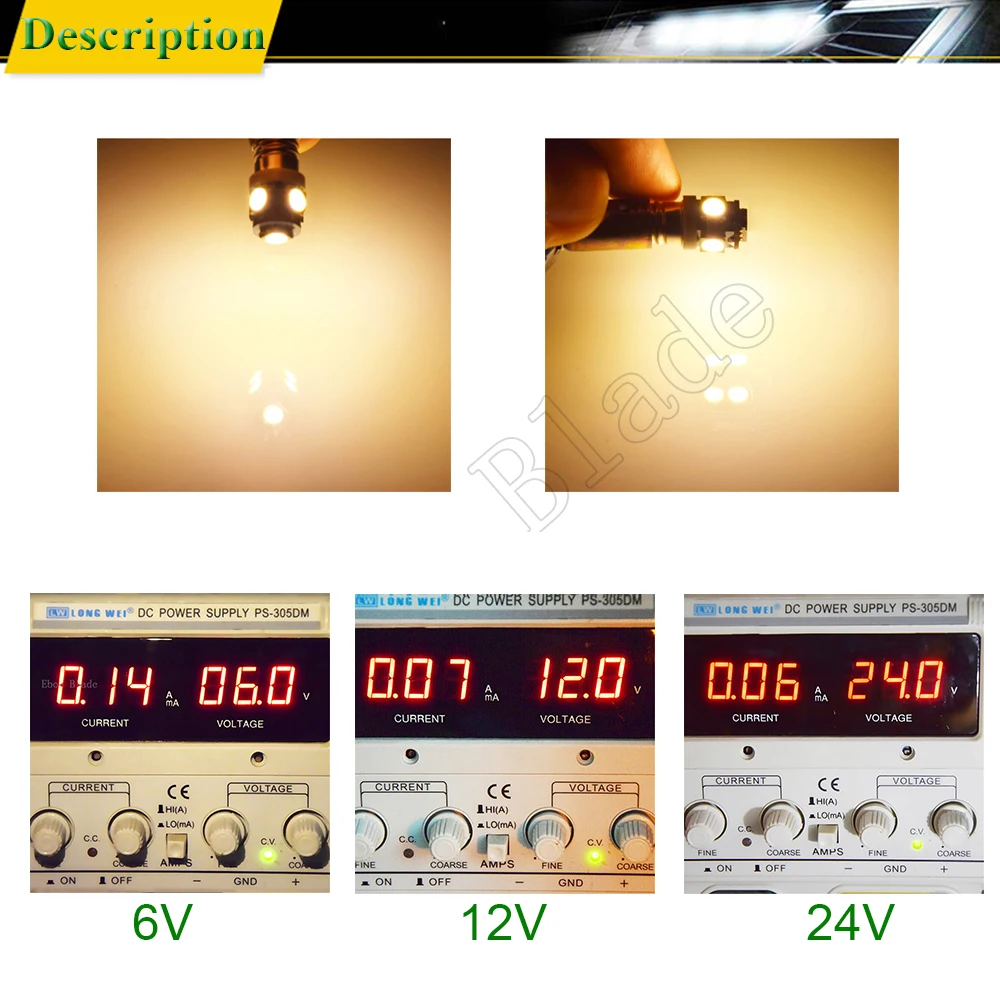 2 x BA9S BAX9S BAY9S H21W Автомобильный светодиодный лампы 5SMD авто автомобиль купол обратный Pakring светильник клиновидные боковые лампы теплый белый 6 в, 12 В, 24 В постоянного тока