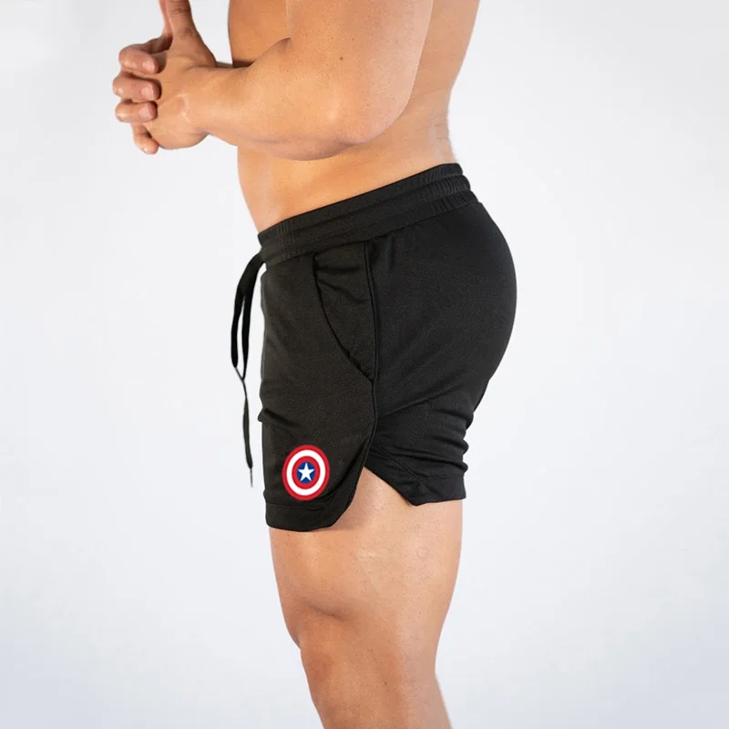 Мужские спортивные шорты VQ для фитнеса, спортивная одежда, быстросохнущие Компрессионные шорты для тренировок и бега