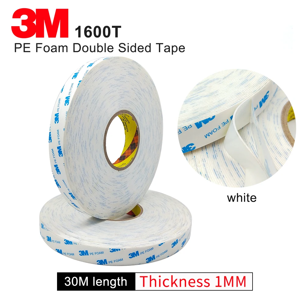 3M 1600T Double Coated Polyethylene Foam tape 20MM*30m 10rolls/lot we