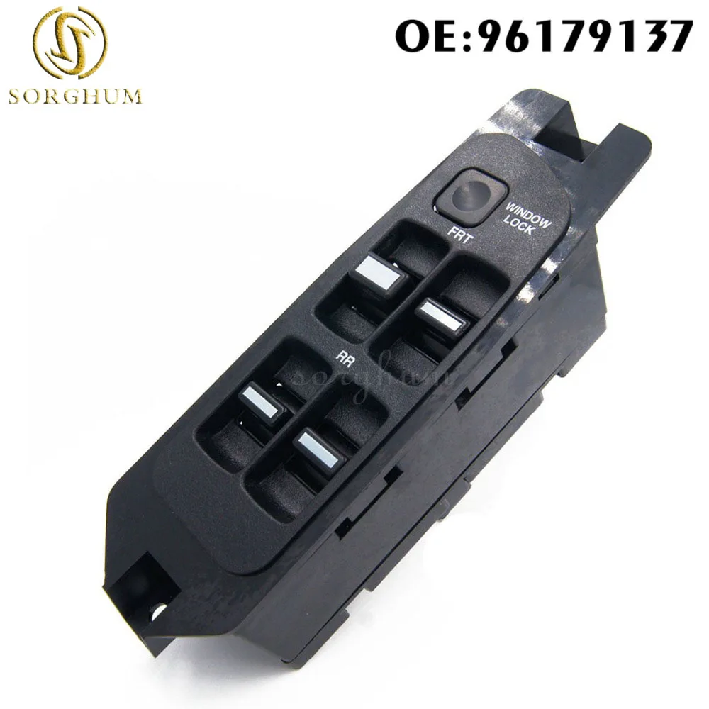 

New 96179137 Master Power Window Control Switch Black Button For DAEWOO LANOS PRINCE CIELO 96179136