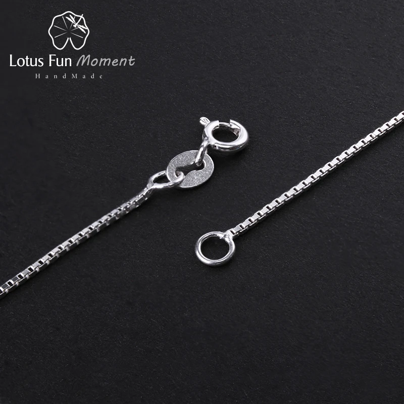 

Lotus Fun Moment Real 925 Sterling Silver Fashion Jewelry High Quality Classic Design Box Necklace Chain Women Acessorio Collier