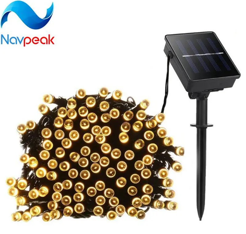 

10pcs/lot 100 LED Solar String Lights 12m Fairy LED Strip Solar Lamps Lawn Garden Wedding Holiday Christmas Party Decoration