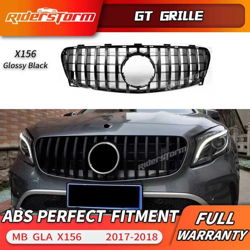 12 для GLA Class X156 GT решетка GLA45 Стильная передняя Mercedes benz GLA180 GLA250 Автомобильная 2017