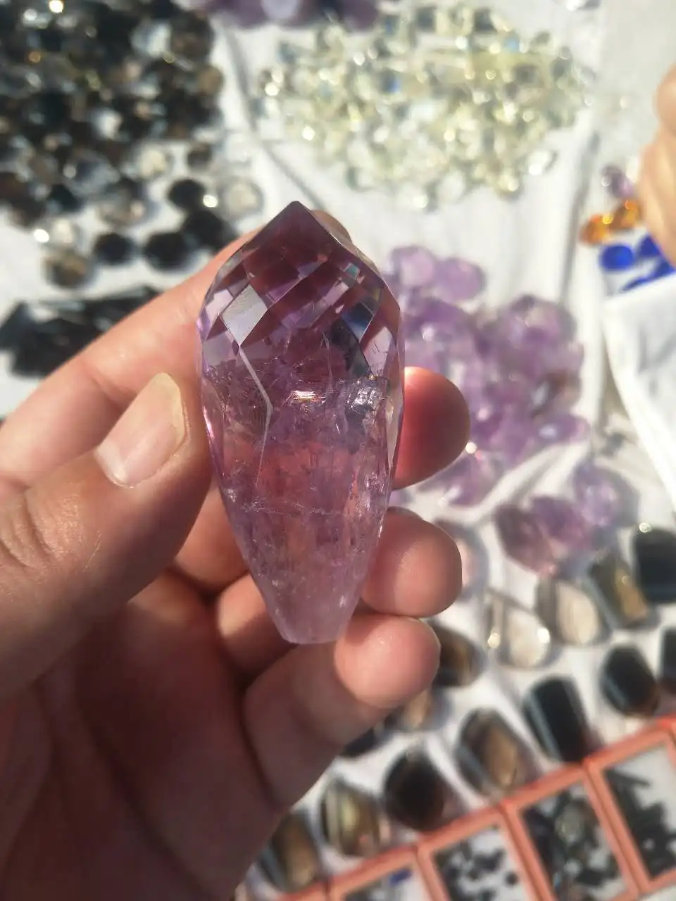 Beautiful Natural Amethyst Quartz crystal Stone Point Pendant Necklace Healing natural stones and minerals | Дом и сад
