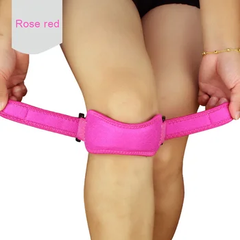 

2 Pcs Sports Adjustable Patella Knee Tendon Strap Protector Guard Support Belt Brace TK-ing