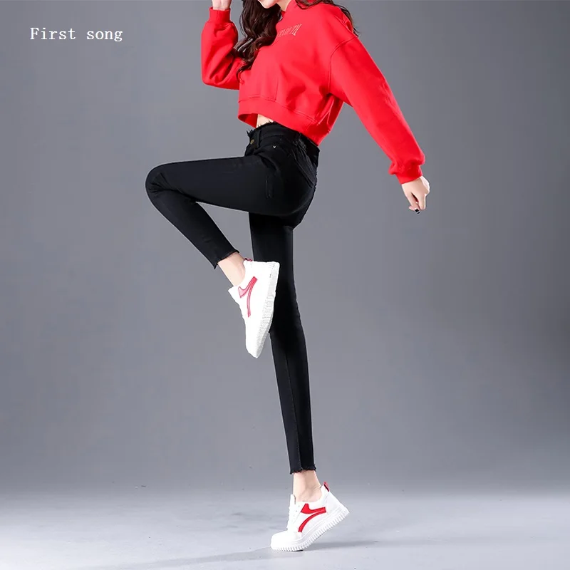 

2018 Jeans Women's Sexy Jeans Black New Women's Jeans Donna Stretch Bottom Feminino Women's Tights Women's Trousers