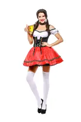 Наиболее популярные традиционные Пособия по немецкому языку девушка пива Октоберфест Косплэй сексуальный костюм Для женщин Дева Dirndl