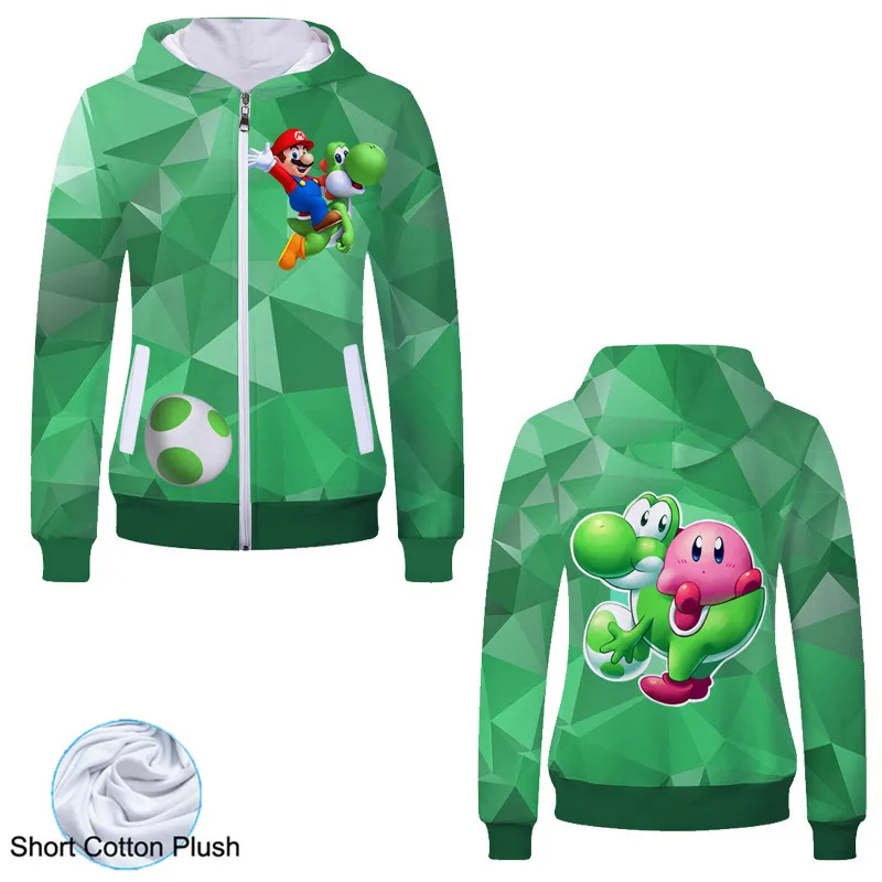 Fans Made 2019 Unisex Cotton Hooded Sweatshirt Anime Super Mario 3D Graphic Hood Hoodies Youth Boys O-Neck Sweatshirts Men Women
