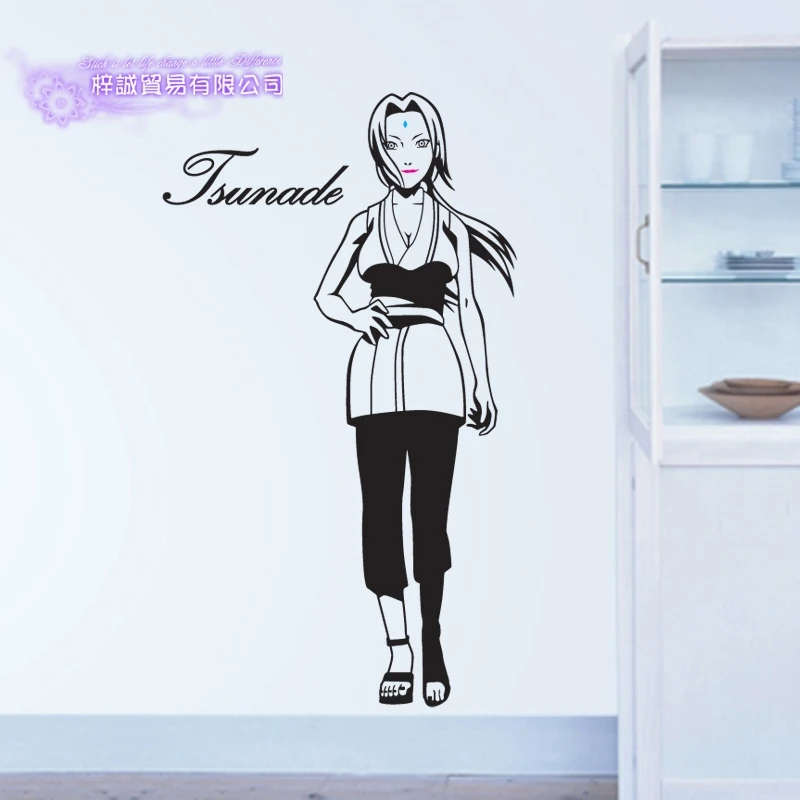 DCTAL Naruto Japanese Cartoon Car Sticker Haruno Sakura Decal Posters Vinyl Wall Decals Pegatina Decor Mural Sticker