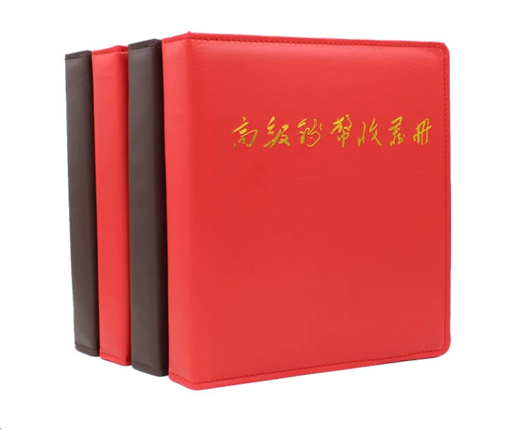 New quality home decoration leather coin album paper money album 45 sheets loose leaves coin collection books for coins