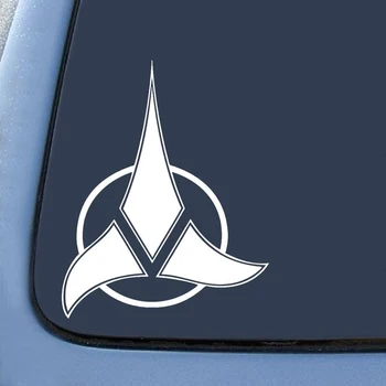 

Klingon Empire Symbol Car Sticker Die Cut Decal Notebook Car Laptop 5.5" (White)