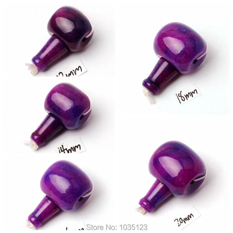 

Free Shipping 12-20mm Natural Column Shape Purple Jades Tibet Guru DIY Creative Jewellery Making Gem Loose Beads 1 Set wj288