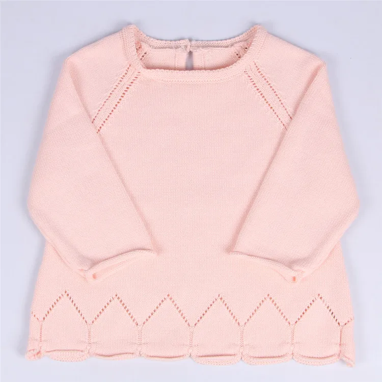 Лидер продаж свитер для маленьких девочек детская одежда Свитер для младенцев Вязаный детский свитер для девочек одежда Одежда для детей от 12 месяцев до 5 лет - Цвет: Розовый