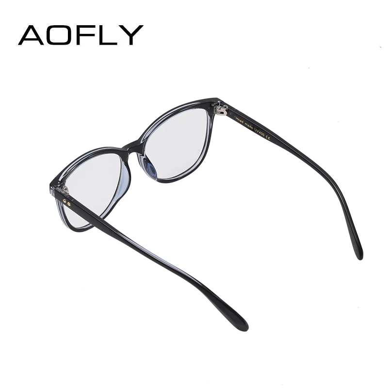 Ceny AOFLY marka projekt kobiety zwykłe okulary modne oprawki do okularów klasyczne okulary Vintage czytanie jasne okulary korekcyjne AF9205