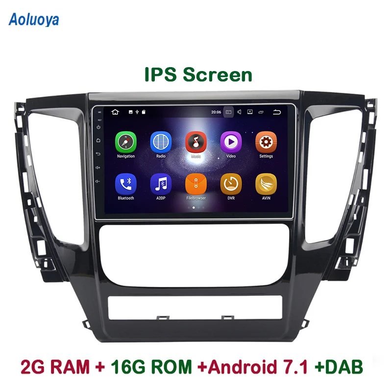 Aoluoya IPS 2 Гб RAM четырехъядерный Android 7 1 Автомобильный DVD Радио GPS навигация для Mitsubishi