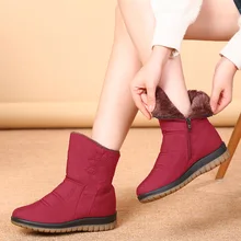ZZPOHE Women boots winter shoes women plush warm non-slip waterproof snow boots Mother Plus Velvet Cotton Boots Plus size 35-43 цена ZZPOHE Women boots winter shoes women plush warm non-slip waterproof snow boots Mother Plus Velvet Cotton Boots Plus size 35-43 цены онлайн