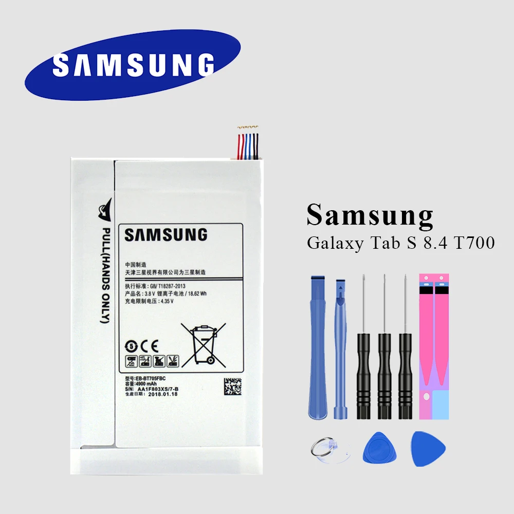 Skup Oryginalny Samsung Tablet bateria do samsunga GALAXY Tab S 8.4 SM T700 T701 T705 EB BT705FBC EB BT705FBE 4900mAh
