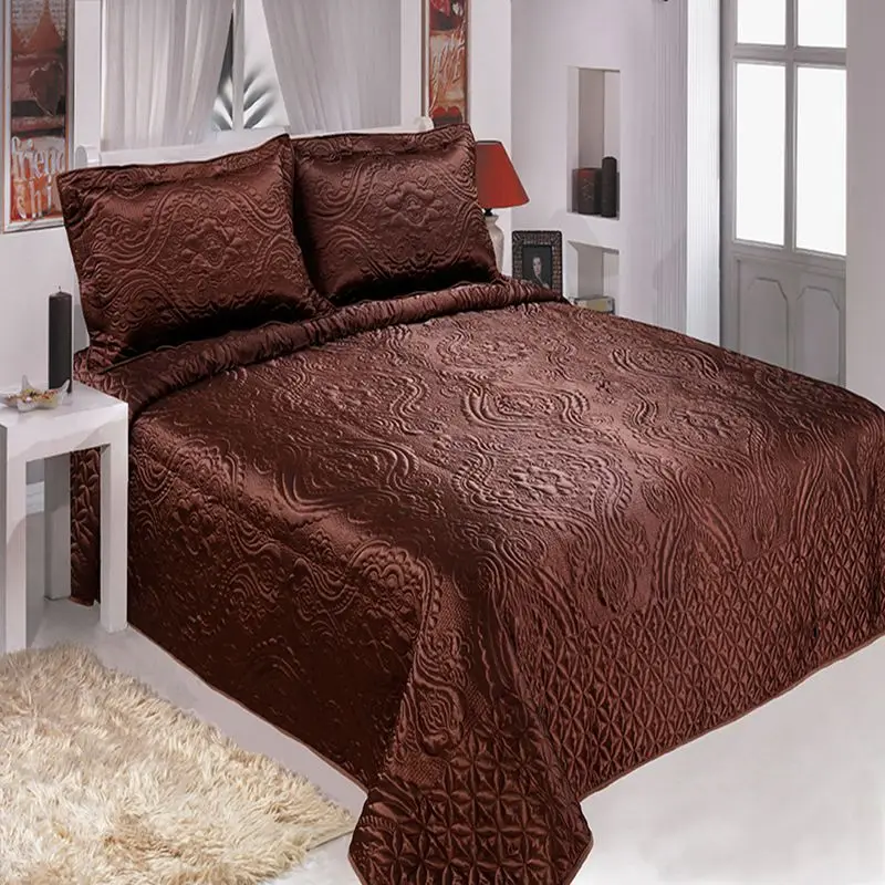 Комфортное высококачественное хлопковое постельное белье, стеганое покрывало на кровать 220*240, двухспальная кровать в деревенском стиле, Европейский вышитый покрывало на кровать