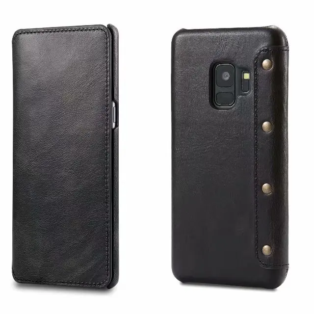 Simple Black Премиум силиконовый мягкий силиконовый защитный чехол для samsung S9 защитный чехол с откидной крышкой для samsung Galaxy S9+ плюс Бизнес Ретро класса люкс - Цвет: Simple Black